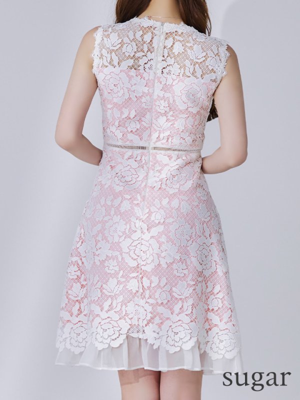 ピンク×ホワイト モデル:ゆめ 身長:160cm 着用サイズ:Sサイズ