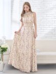 画像7: 【GINZA COUTURE/銀座クチュール】フラワープリント/ ハイネック/ ノースリーブ/ Aライン/ ロングドレス / キャバドレス long[OF2] (7)