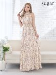画像8: 【GINZA COUTURE/銀座クチュール】フラワープリント/ ハイネック/ ノースリーブ/ Aライン/ ロングドレス / キャバドレス long[OF2] (8)