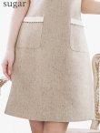 画像18: XS-Lサイズあり 【GINZA COUTURE/銀座クチュール】バイカラー/ 切替/ ツイード/ ノースリーブ/ Aライン/ 膝丈/ ミディアムドレス/ キャバドレス[OF2] (18)