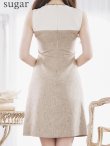 画像16: XS-Lサイズあり 【GINZA COUTURE/銀座クチュール】バイカラー/ 切替/ ツイード/ ノースリーブ/ Aライン/ 膝丈/ ミディアムドレス/ キャバドレス[OF2] (16)