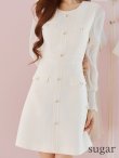 アイボリー　モデル：まりん　身長：164cm　着用サイズ：7号(Sサイズ)