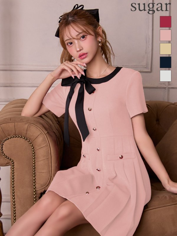 ピンク　モデル：るりぴ　身長：165cm　着用サイズ：Sサイズ