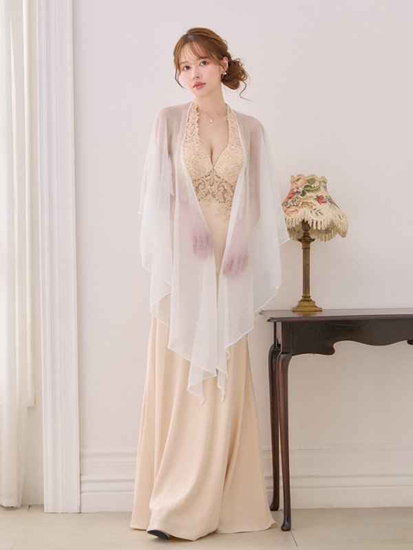 ホワイト　モデル：ゆめ　身長：160cm　着用サイズ：Fサイズ