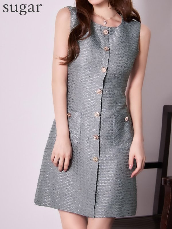 グレー モデル：ゆめ　身長：160cm　着用サイズ：7号(Sサイズ)