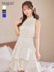 ホワイト　モデル：にじほ　身長：160cm　着用サイズ：7号(Sサイズ)