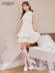 ホワイト　モデル：にじほ　身長：160cm　着用サイズ：7号(Sサイズ)