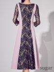 パープルxブラック モデル：まおちゃる　身長：158cm 着用サイズ：7号(Sサイズ)
