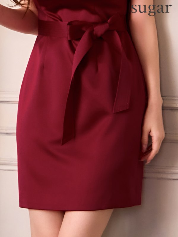 ワインレッド モデル：ゆめ　身長160cm　着用サイズ：Sサイズ