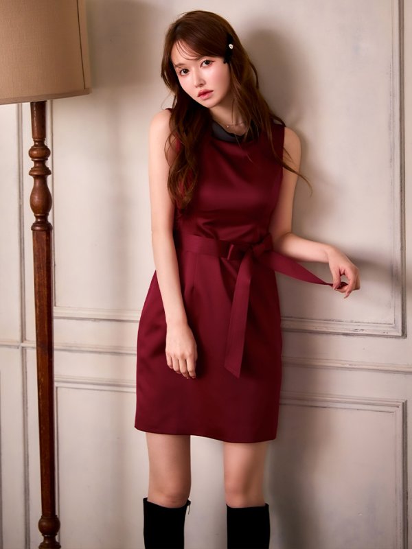 ワインレッド モデル：ゆめ　身長160cm　着用サイズ：Sサイズ