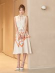 ベージュxオレンジ　モデル：るりぴ　身長：165cm　着用サイズ：7号(Sサイズ)