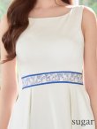 ホワイトブルー　モデル：りな　身長：160cm　着用サイズ：7号(Sサイズ)着用