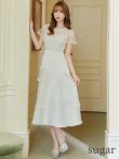 画像21: 【GINZA COUTURE/銀座クチュール】ドットレース/ 刺繍レース/ シアー/ ケープ/ ボレロ/ ドッキング/ フレア/ ミモレ丈/ ワンピース/ ミディアムドレス/ キャバドレス[OF2] (21)