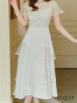 画像22: 【GINZA COUTURE/銀座クチュール】ドットレース/ 刺繍レース/ シアー/ ケープ/ ボレロ/ ドッキング/ フレア/ ミモレ丈/ ワンピース/ ミディアムドレス/ キャバドレス[OF2] (22)