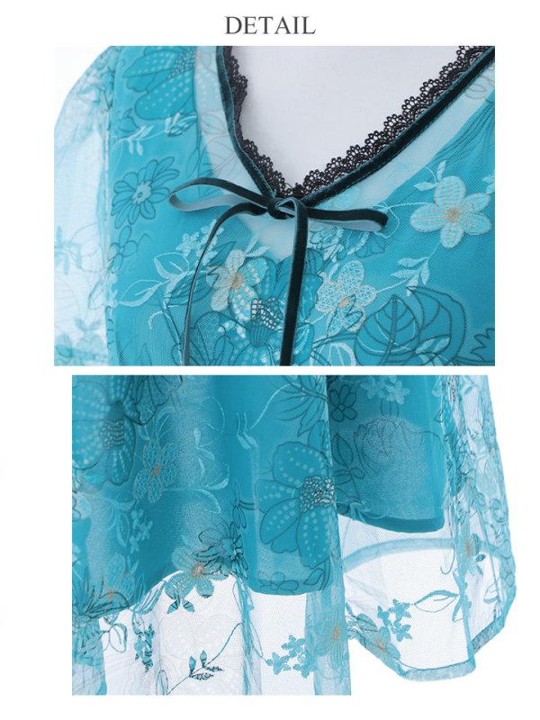 画像12: XS-Lサイズあり 【GINZA COUTURE/銀座クチュール】フラワー刺繍/ レース/ 半袖 / 袖あり/ Aライン/ ミディアム丈/ 膝丈/ ワンピース/ ミディアムドレス/ キャバドレス[OF2] (12)