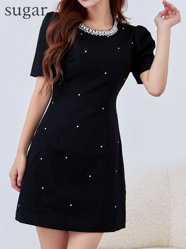 ブラック　モデル：まりん　身長：164cm　着用サイズ：7号(Sサイズ)