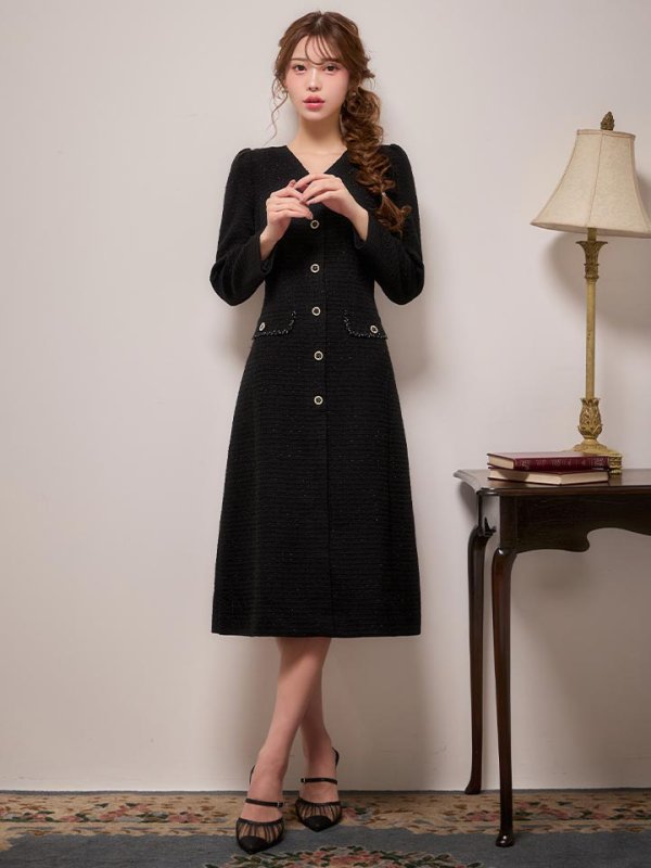 ブラック　モデル：るりぴ　身長：165cm　着用サイズ：7号(Sサイズ)