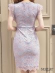 画像18: 【GINZA COUTURE/銀座クチュール】総レース/ ノースリーブ/ ミディアム丈/ タイト/ ワンピースドレス/ キャバドレス[OF2] (18)