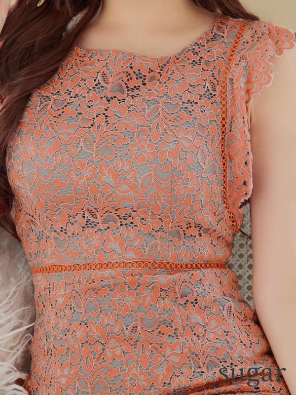 画像12: 【GINZA COUTURE/銀座クチュール】総レース/ ノースリーブ/ ミディアム丈/ タイト/ ミニドレス/ キャバドレス[OF2] (12)