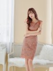 画像5: 【GINZA COUTURE/銀座クチュール】総レース/ ノースリーブ/ ミディアム丈/ タイト/ ミニドレス/ キャバドレス[OF2] (5)