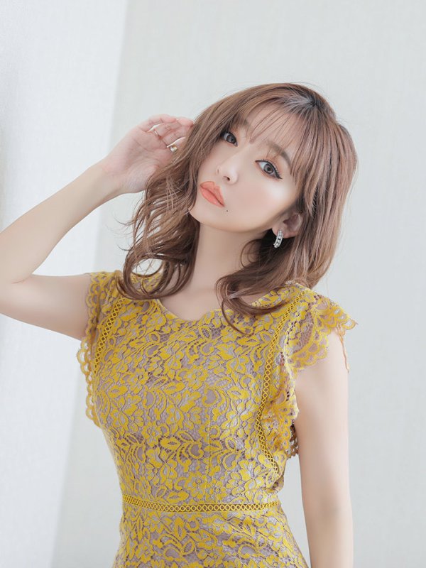 画像3: 【GINZA COUTURE/銀座クチュール】総レース/ ノースリーブ/ ミディアム丈/ タイト/ ミニドレス/ キャバドレス[OF2] (3)