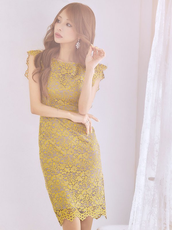 画像33: 【GINZA COUTURE/銀座クチュール】総レース/ ノースリーブ/ ミディアム丈/ タイト/ ワンピースドレス/ キャバドレス[OF2] (33)