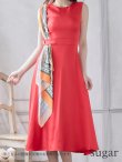 画像11: 【GINZA COUTURE/銀座クチュール】スカーフプリント/ 膝丈/ Aライン/ ワンピース/ ミニドレス/ キャバドレス[OF2] (11)