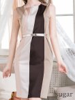画像8: 【GINZA COUTURE/銀座クチュール】タック/ ノースリーブ/ ワンピース/ タイト/ ミディアムドレス/ ミニドレス/ キャバドレス[OF2] (8)