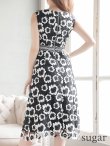 画像9: 【GINZA COUTURE/銀座クチュール】ケミカルレース/ ノースリーブ/ ミディアム丈/ タイト/ ミニドレス/ キャバドレス[OF2] (9)