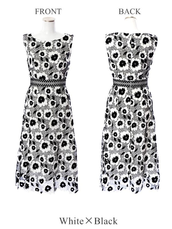 画像14: 【GINZA COUTURE/銀座クチュール】ケミカルレース/ ノースリーブ/ ミディアム丈/ タイト/ ミニドレス/ キャバドレス[OF2] (14)