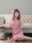 画像4: 【GINZA COUTURE/銀座クチュール】マーメイド /フラワーレース/ 膝丈/ ミディアム/ マキシ丈/ワンピース/ キャバドレス[OF2] (4)