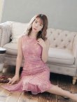 画像5: 【GINZA COUTURE/銀座クチュール】マーメイド /フラワーレース/ 膝丈/ ミディアム/ マキシ丈/ワンピース/ キャバドレス[OF2] (5)
