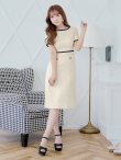 画像11: XS-Lサイズあり 【GINZA COUTURE/銀座クチュール】 半袖/ ラインデザイン/ タイト/ ワンピース/ ひざ丈/ ミディアムドレス/ キャバドレス[OF2] (11)