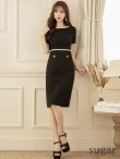 画像7: XS-Lサイズあり 【GINZA COUTURE/銀座クチュール】 半袖/ ラインデザイン/ タイト/ ワンピース/ ひざ丈/ ミディアムドレス/ キャバドレス[OF2] (7)