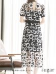 画像9: 【XS〜Lサイズあり】 【GINZA COUTURE/銀座クチュール】フラワー刺繍/ リボンネック/ワンピース/ミモレ丈/ミニドレス/ キャバドレス[OF2] (9)