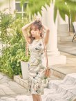 画像15: XS-Lサイズあり 【GINZA COUTURE/銀座クチュール】フラワープリント/ ノースリーブ/ プリーツ/ ミディアム丈/ ワンピース/ ミニドレス/ キャバドレス[OF2] (15)