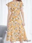 画像15: XS-Lサイズあり 【GINZA COUTURE/銀座クチュール】フラワープリント/ フリル/ Aライン/ ミディアム丈/ ワンピース/ ミニドレス/ キャバドレス[OF2] (15)