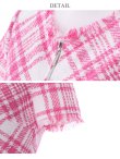 画像18: XS-Lサイズあり 【GINZA COUTURE/銀座クチュール】ツイード/ 半袖/ 袖あり/ フロントジップ/ タイト/ ワンピース/ ミニドレス/ キャバドレス[OF2] (18)