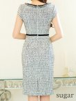 画像9: XS-Lサイズあり 【GINZA COUTURE/銀座クチュール】ツイード/ ノースリーブ/ タイト/ ワンピース/ ミニドレス/ キャバドレス[OF2] (9)