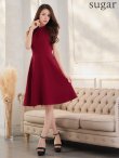 画像8: XS-Lサイズあり 【GINZA COUTURE/銀座クチュール】ノースリーブ/ ハイネック/ ワンカラー/ 膝丈/ ミディアム/ フレア/ ワンピース/ キャバドレス[OF2] (8)