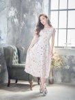 画像3: XS-Lサイズあり 【GINZA COUTURE/銀座クチュール】フラワープリント/ ノースリーブ/ ミディアム丈/ ワンピース/ ミニドレス/ キャバドレス[OF2] (3)