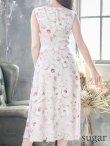 画像9: XS-Lサイズあり 【GINZA COUTURE/銀座クチュール】フラワープリント/ ノースリーブ/ ミディアム丈/ ワンピース/ ミニドレス/ キャバドレス[OF2] (9)