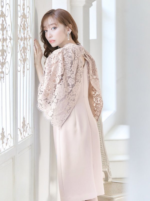 画像3: XS-Lサイズあり 【GINZA COUTURE/銀座クチュール】ボレロ付き /ワンカラー/ノースリーブ / 膝丈 /ミディアムタイト /ミニドレス/ キャバドレス[OF2] (3)