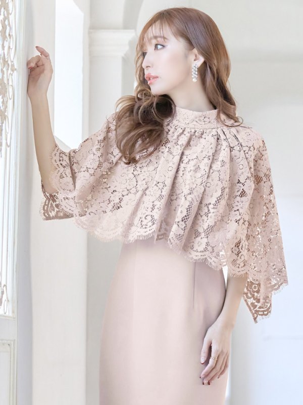 画像4: XS-Lサイズあり 【GINZA COUTURE/銀座クチュール】ボレロ付き /ワンカラー/ノースリーブ / 膝丈 /ミディアムタイト /ミニドレス/ キャバドレス[OF2] (4)