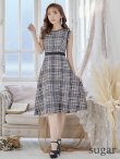 画像7: XS-Lサイズあり 【GINZA COUTURE/銀座クチュール】ワンピース/ ツイード/ ノースリーブ/ ミディアム丈/ キャバドレス[OF2] (7)