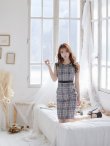 画像5: XS-Lサイズあり 【GINZA COUTURE/銀座クチュール】 ツイード/ ノースリーブ/ タイト/ ワンピース/ ミニドレス/ キャバドレス[OF2] (5)