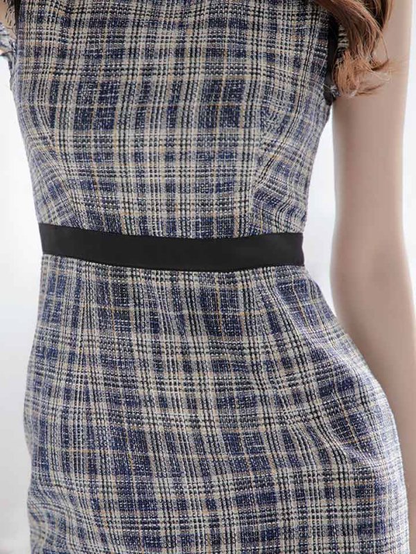 画像6: XS-Lサイズあり 【GINZA COUTURE/銀座クチュール】 ツイード/ ノースリーブ/ タイト/ ワンピース/ ミニドレス/ キャバドレス[OF2] (6)