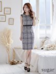 画像7: XS-Lサイズあり 【GINZA COUTURE/銀座クチュール】 ツイード/ ノースリーブ/ タイト/ ワンピース/ ミニドレス/ キャバドレス[OF2] (7)