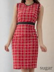 画像9: 【GINZA COUTURE/銀座クチュール】 ツイード/ ノースリーブ/ タイト/ ワンピース/ ひざ丈/ ミディアムドレス/ キャバドレス[OF2] (9)