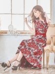 画像10: XS-Lサイズあり 【GINZA COUTURE/銀座クチュール】フラワー刺繍/ ボートネック/ ノースリーブ/ Aライン/ テールカット/ ミモレ丈/ ワンピース/ ミディアムドレス/ キャバドレス[OF2] (10)